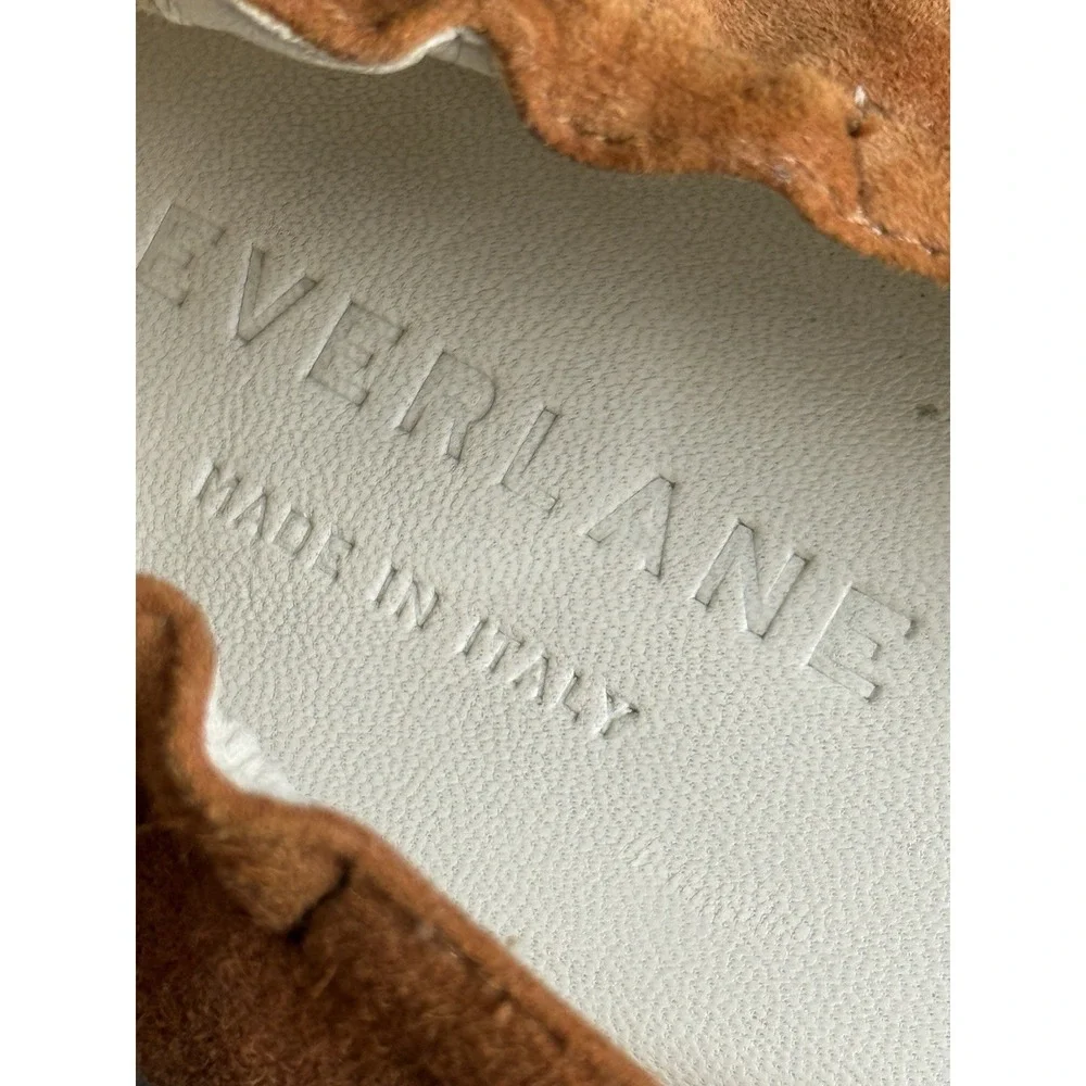 Everlane Italian Suede Leather Pumps‎ Day Heels Womens 8.5 Cognac Brown Shoes